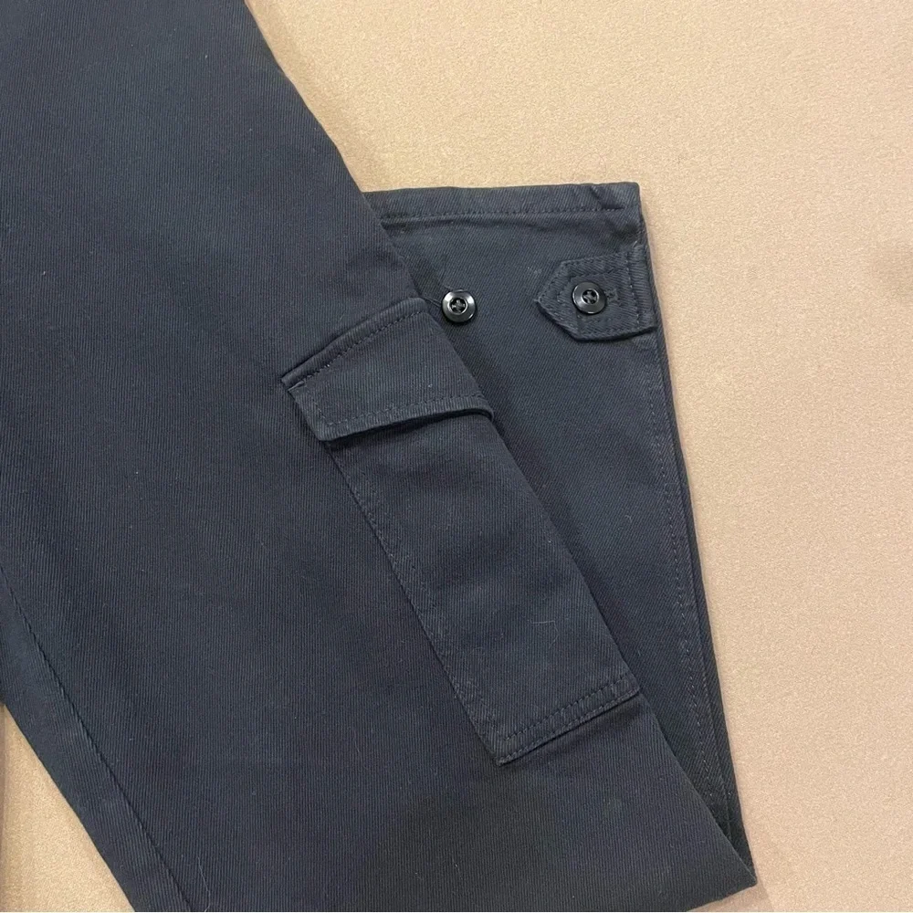 Aritzia Wilfred Free Black Denim Adjustable Cuff Black Cargo Pants Size 4